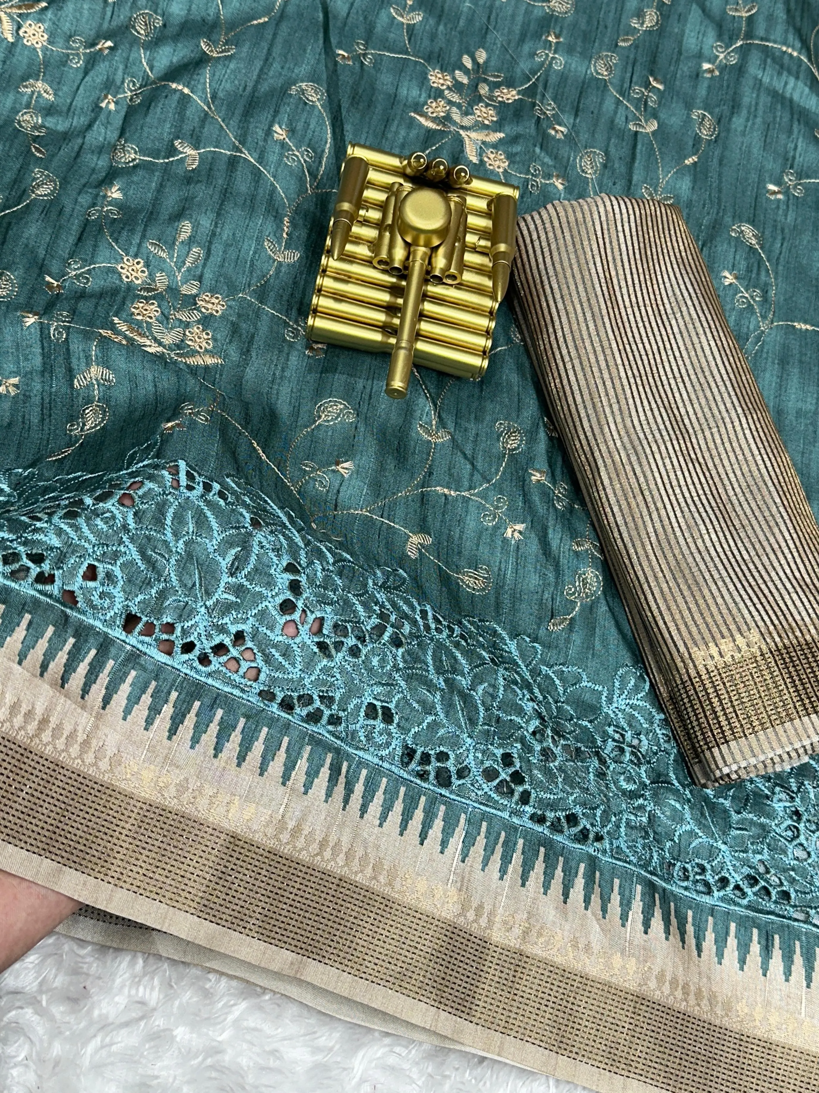Buy Soft Cotton Tusser Premium Saree in Surat - Reseller Bazzar